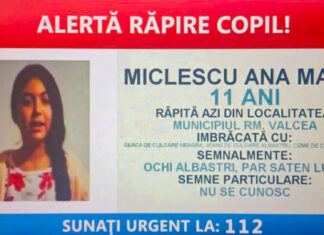 Alertă răpire copil, emisă de Poliţia Română: O fată de 11 ani din judeţul Vâlcea ar fi fost urcată într-o maşină de patru bărbaţi şi o femeie