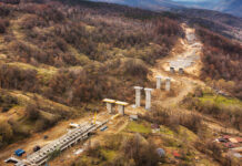 Lucrări în ritm susținut pe Autostrada Sibiu – Pitești: viaducte în execuție și pregătiri pentru TBM
